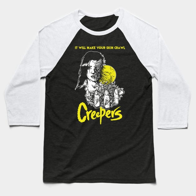 Creepers Baseball T-Shirt by HOMSMERCH